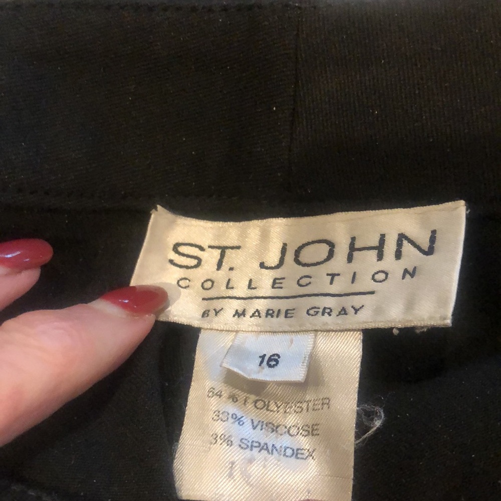 St. John Collection Basic Black Pants. Two Zipper… - image 6